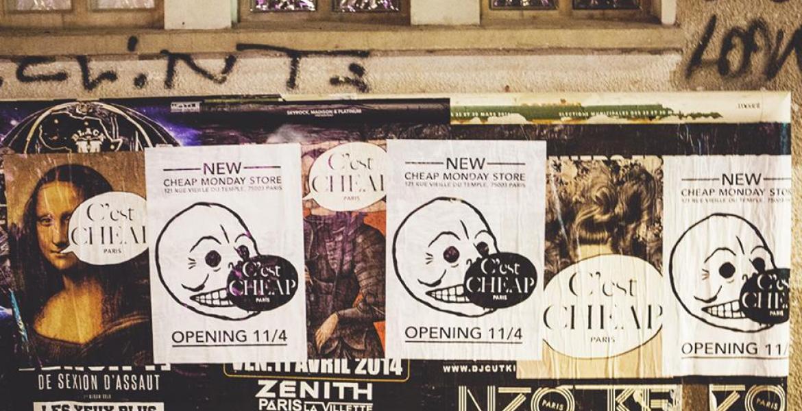 Affichage libre pour Cheap Monday Affichage libre pour Cheap Monday