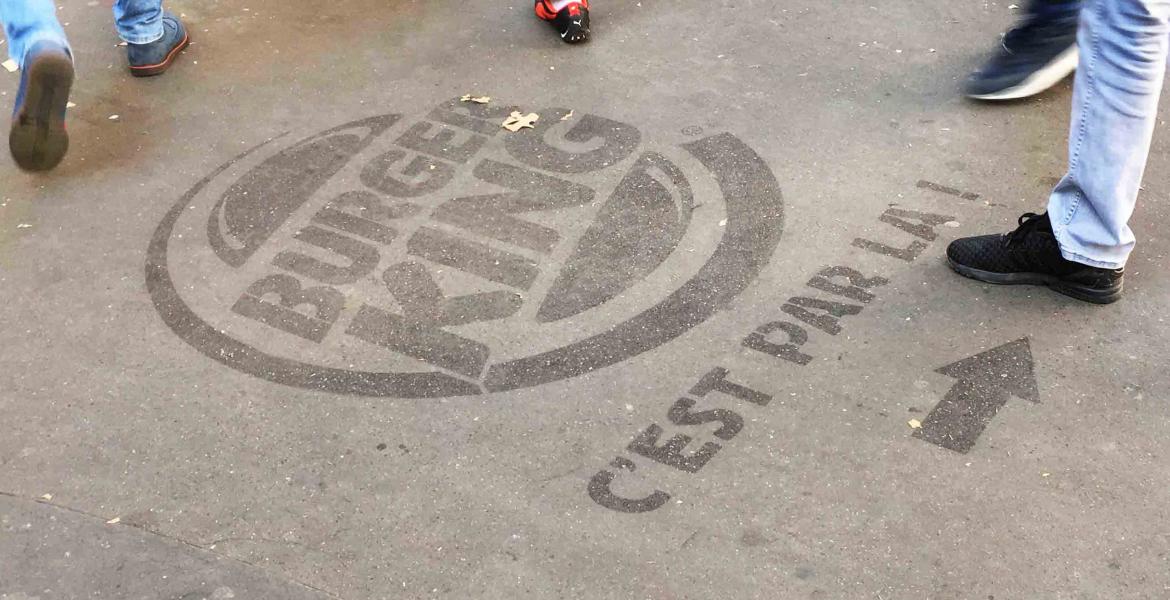 Clean Tag signalétique Burger King CleanTag BurgerKing Paris