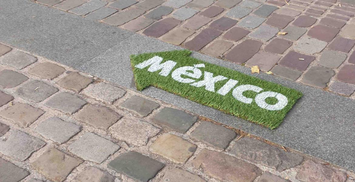 Du street-marketing à base de green-tag pour l'évènement México Du street-marketing à base de green-tag pour l'évènement México