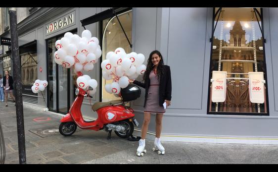 Ballon hélium pour l'inauguration d'un magasin