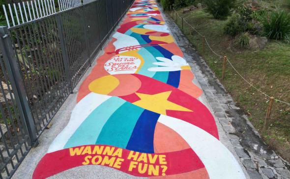 Marquage au sol pour un tournoi